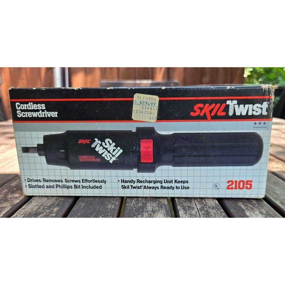Vintage Skil Twist 2105 Cordless Screwdriver New in Sealed Original Box